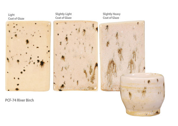 PCF74 - tekutá glazura, River Birch, Amaco PC Flux, výpal 1200 -1250 °C, 0,472 l